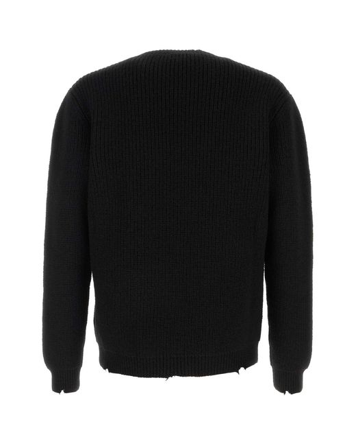 Prada Black Wool Sweater for men