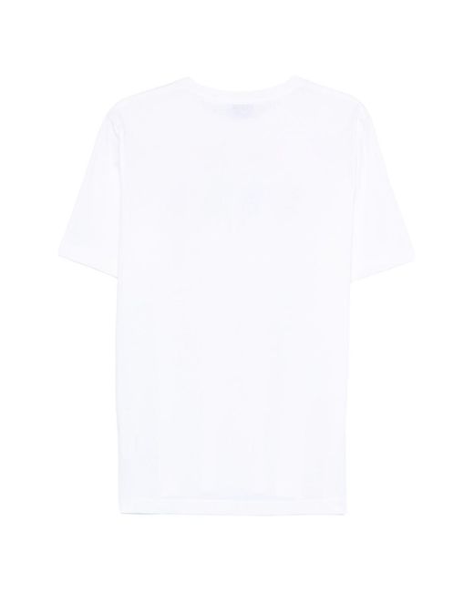 Paul Smith White Printed Cotton T Shirt