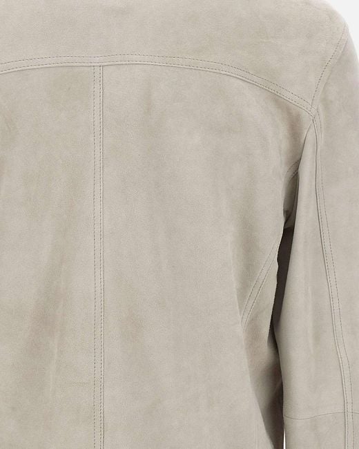 Peuterey White Giubbino Destiny Suede Sabbia