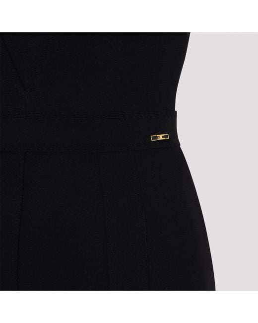 Elisabetta Franchi Black Lingerie Dress