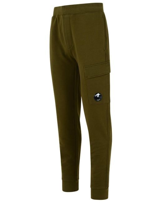 C P Company Green 'Jogger' Cotton Pants for men