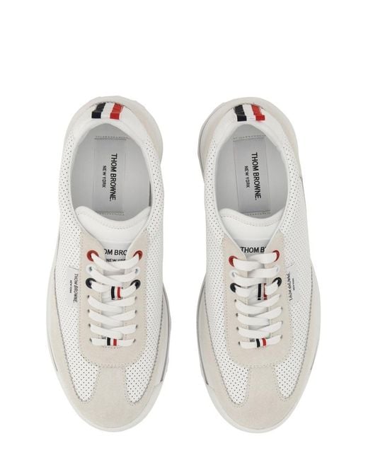 Thom Browne White Tech Runner Sneaker