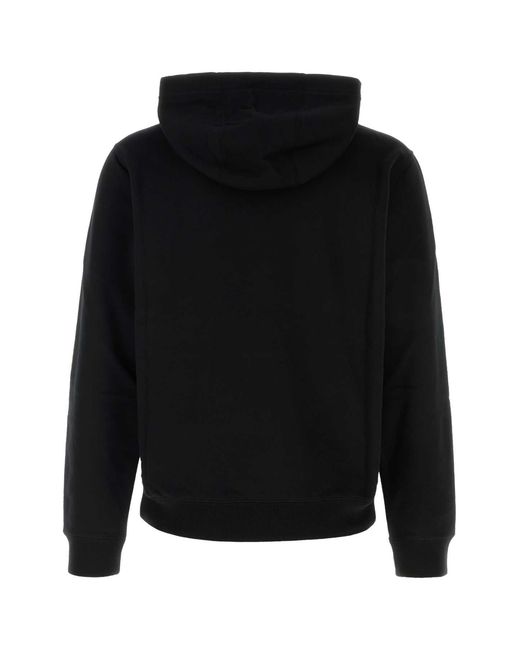 Versace Black Intricate Logo Print Sweatshirt With Kangaroo Pocket for men