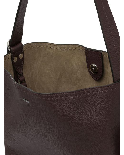 Max Mara Brown Archetipo Shoulder Bags Bordeaux