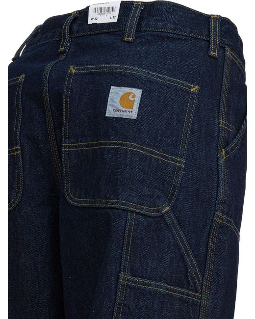 Pantalones de trabajo "Double Knee" Carhartt de hombre de color Blue