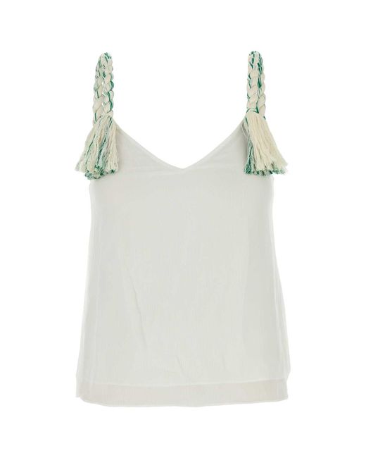 J.W. Anderson White Tassel Strap Camisole