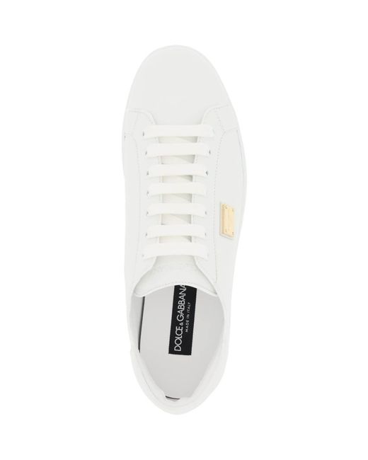 Dolce & Gabbana Leder 'saint Tropez' Sneakers in het White voor heren