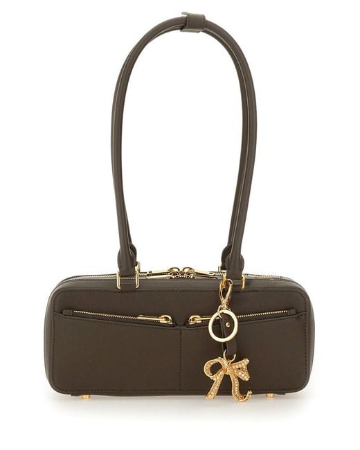 Borsa A Tracolla Auto -Ritratto Con Fascino di Self-Portrait in Brown