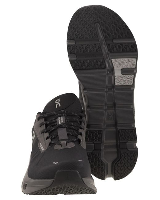 On Shoes Black Cloudrunner 2 Waterproof Sneakers for men