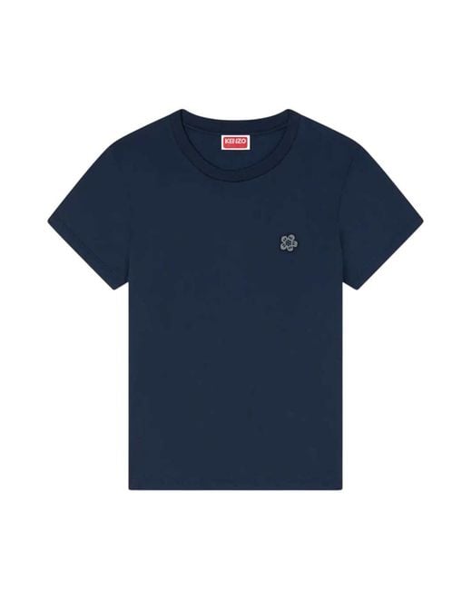 KENZO White T Shirt With Floral Appliques