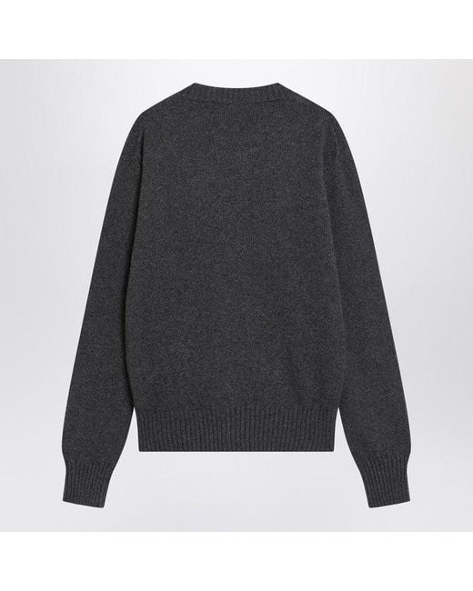 AMI Gray Anthracite Ami De Coeur Sweater for men