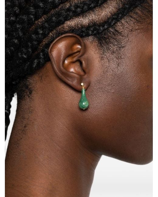 Totême Green Jade Drop Earrings