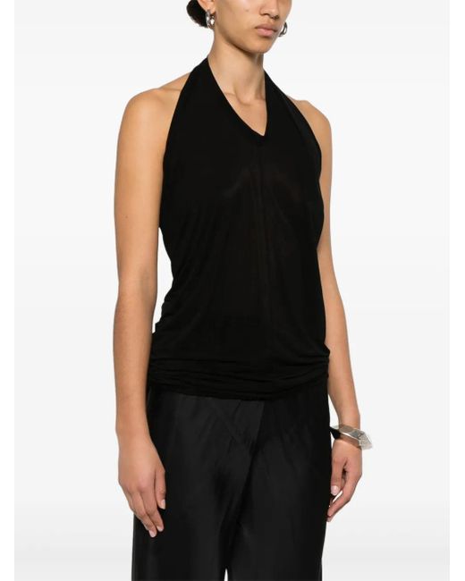 Rick Owens Top Halter in het Black