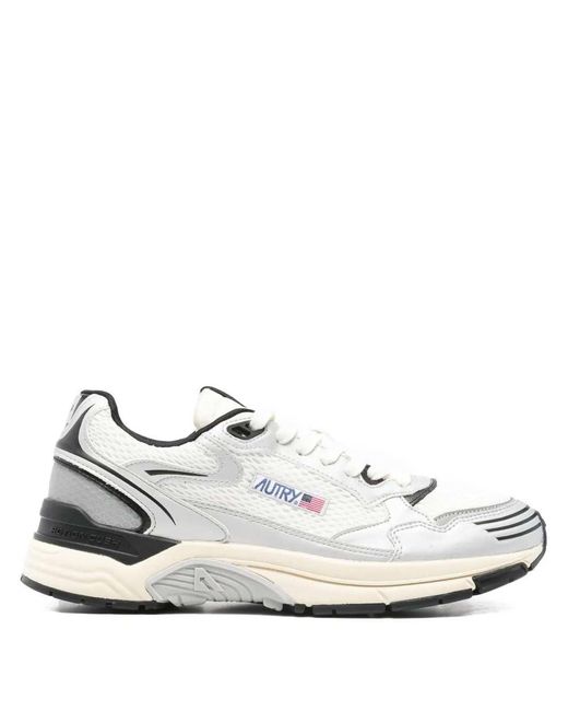 Autry White Hyperway Low Sneakers for men