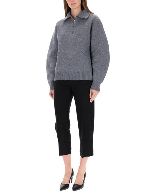 Helmut Lang Gray Zippered "Apex" Jersey