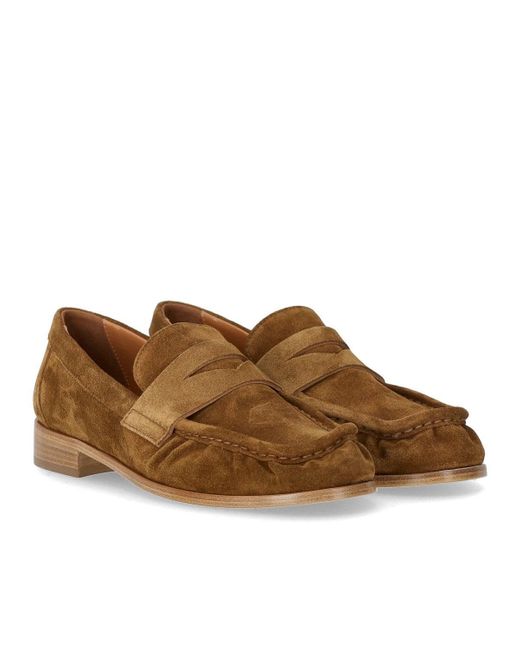Strategia Brown Cognac Suede Loafer