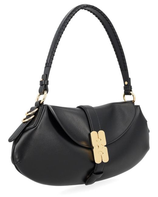 Ganni Black Recycled Leather Bag