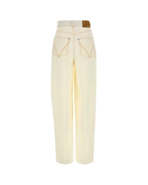 Bottega Veneta White Wool Pant