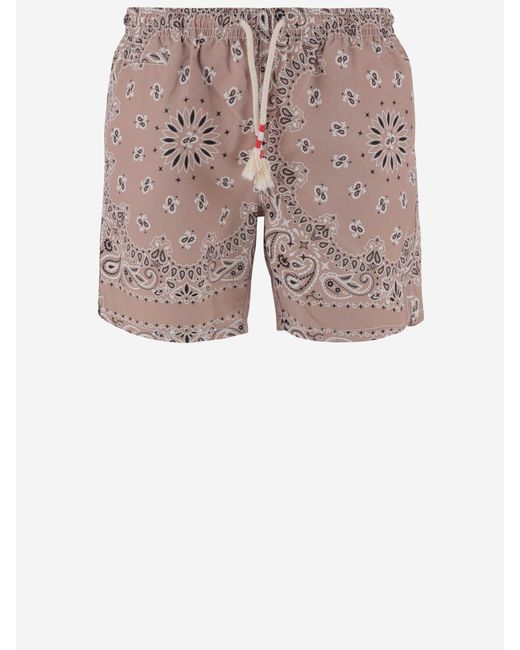 Mc2 Saint Barth Bandana Print Badeanzug in Pink für Herren