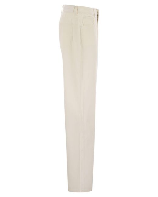 7 Pour tous les pantalons de pantalon Tess en coton et en lin 7 For All Mankind en coloris Natural
