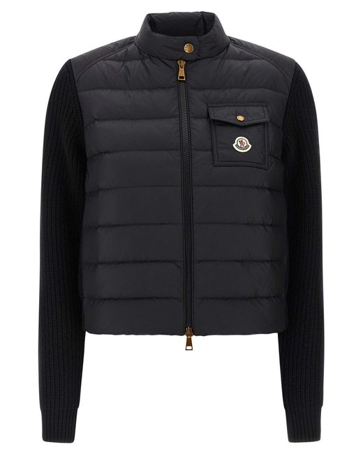 Moncler Met Een Gevlekte Vest in het Black