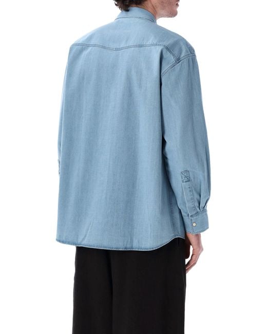 Studio Nicholson Blue Trendy Mini T-Shirt for men
