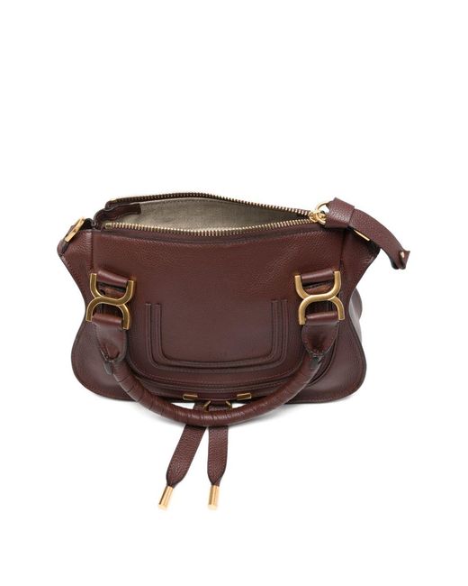 Chloé Brown Small Marcie Tote Bag