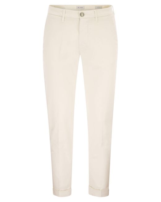 Re-hash White Tapered Fit Stretch Cotton And Lyocell Chinos
