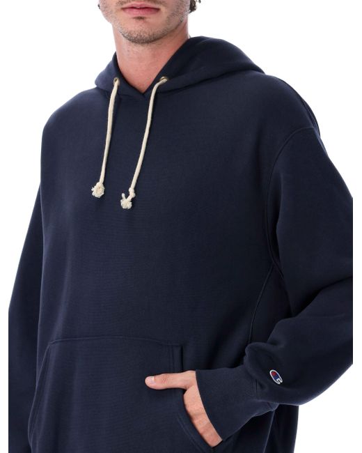 Champion Blue Relaxed-Fit Fleece Hoodie
