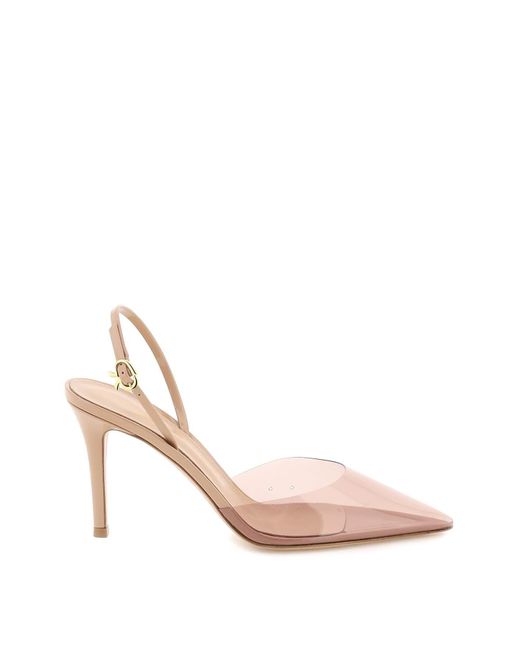 Gianvito Rossi Ribbon D'orsay Slingback Pumps in Pink | Lyst