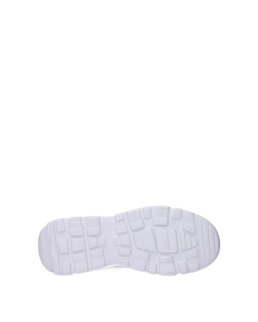 Versace Jeans White Sneakers Couture Donna Pelle Bianco/Argento
