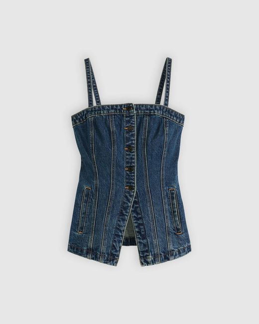 Levi's Blue Tailored Bustier Hinged Heart No Dp