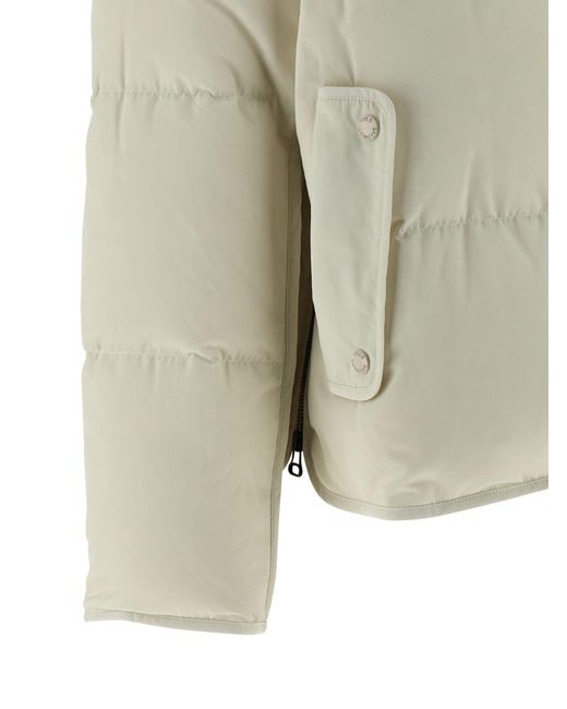 Ejército Yves Salomon Fur Insertar Cortada chaqueta Down Army by Yves Salomon de color Gray