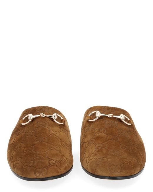 Gucci Brown Sabot With Clamp