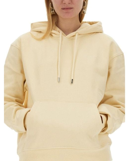 Jacquemus Natural Relaxed Fit Organic Cotton Sweatshirt