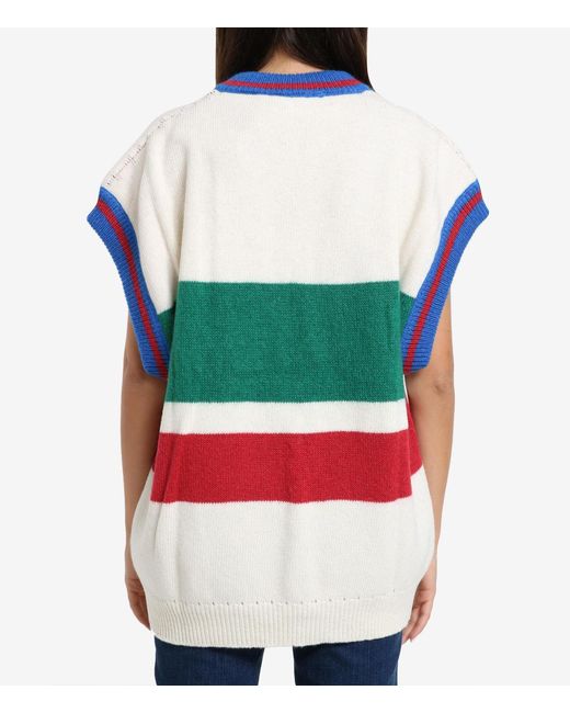 Giada Benincasa White Jacken Weiß+Grün+Rot