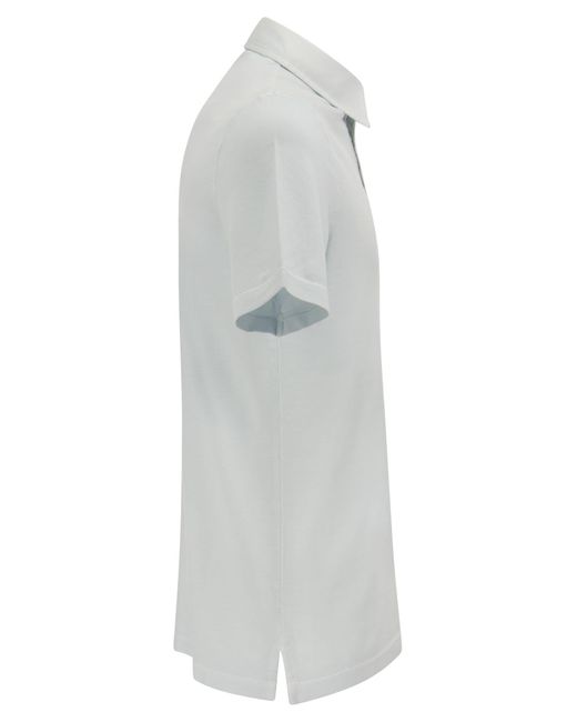 Fedeli Kurzärärmisches Poloshirt in White für Herren