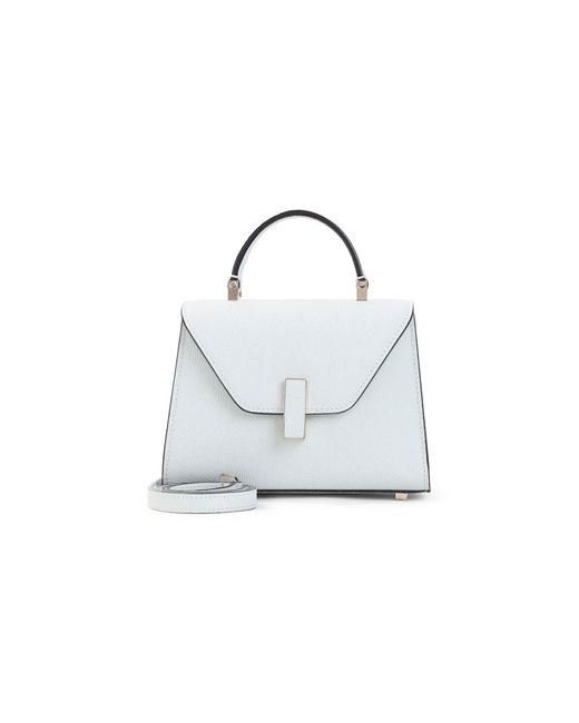 Valextra White Mini Leather Handbag