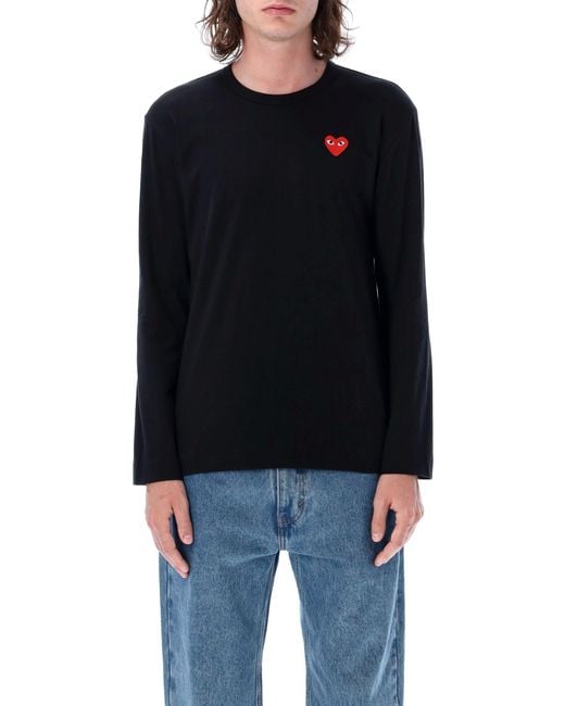 COMME DES GARÇONS PLAY Black Heart Long-Sleeve T-Shirt