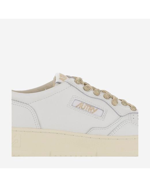 Autry White Lace Up Sneakers