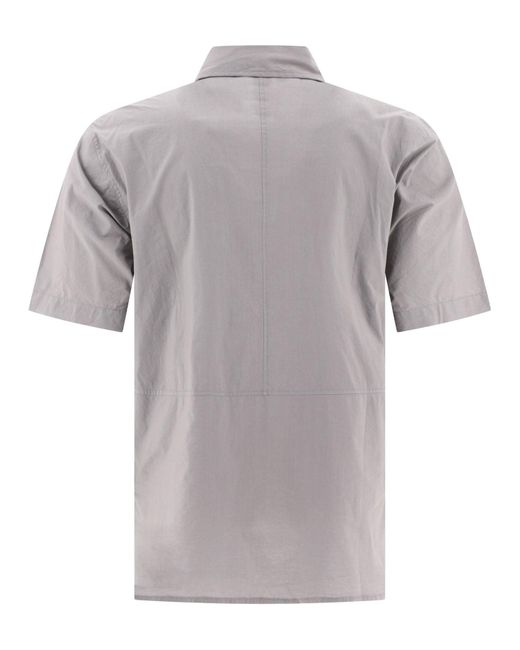 C P Company C.p. Bedrijf Poplin Shirt Met Zakken in het Gray voor heren