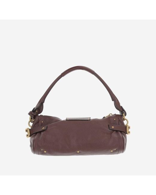 Chloé Purple Leather Shoulder Bag Paddington