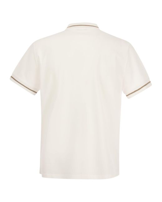 Peserico Cotton Piqué Polo -Hemd in White für Herren
