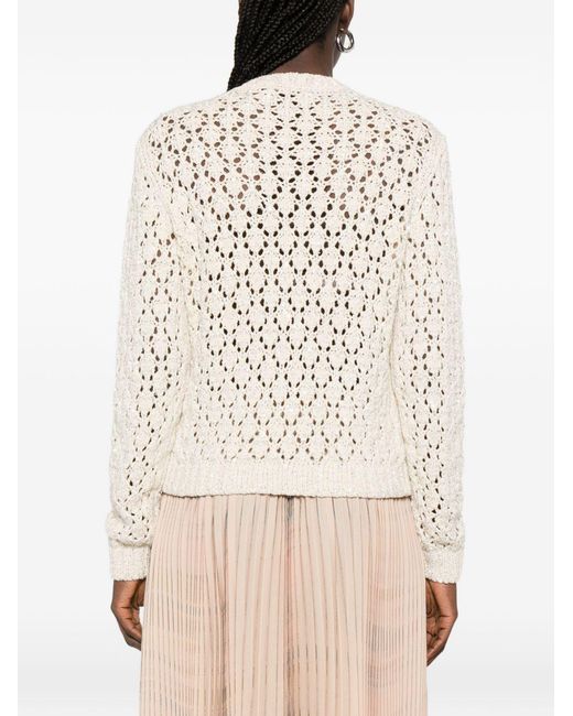 Fabiana Filippi Natural Crewneck Sweater