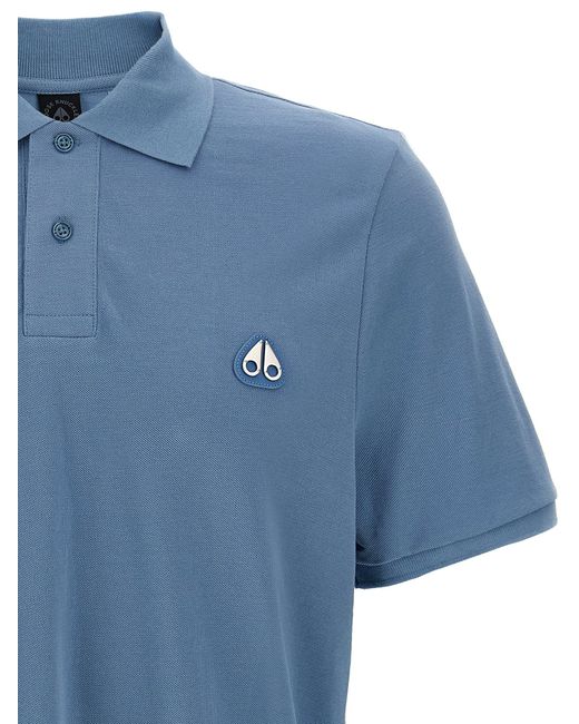 Moose Knuckles Blue 'Everett' Polo -Hemd