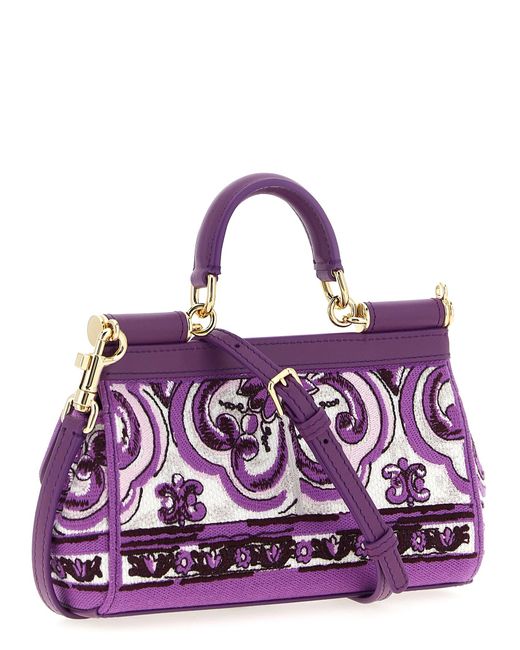 Dolce & Gabbana Purple Handbag 'Sicily Small'