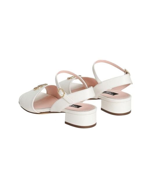 Dolce & Gabbana White Sandalo