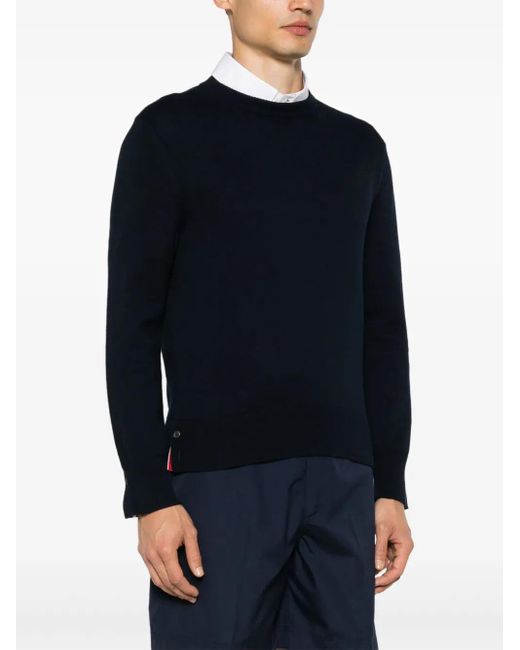 4 SUJETOR DE DISTALLES DE Stripe Thom Browne de color Blue