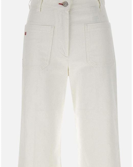 Victoria Beckham Alina High Taille Flared White Jeans ausfland