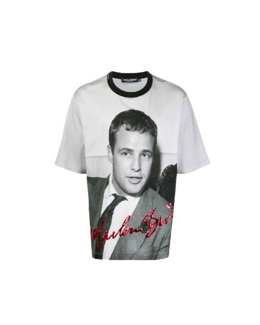 Dolce & Gabbana Marlon Brando T-Shirt in Gray für Herren